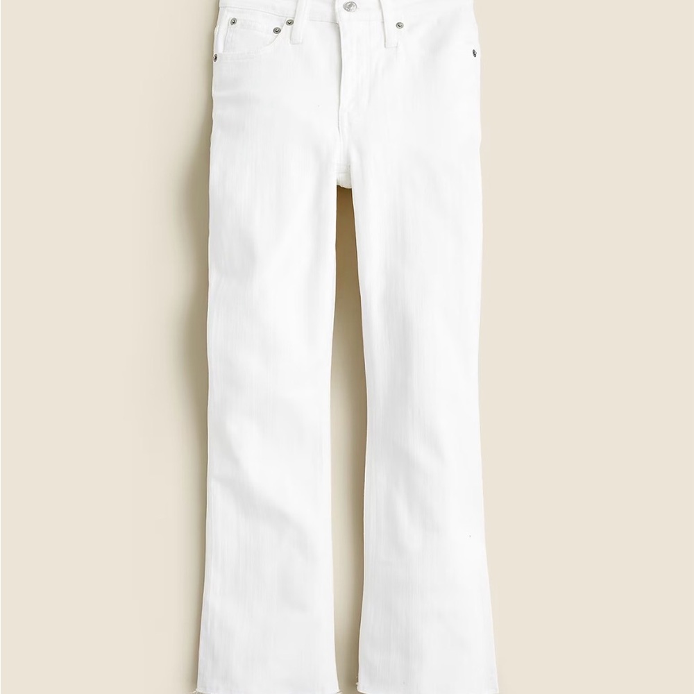 NWT J Crew 9" demi-boot crop jean in white wash—Size 29